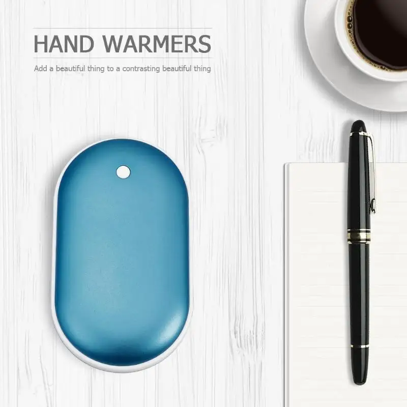 

Portable 5200mAh Electric Hand Warmer USB Rechargeable Double-Side 5V Long-Life Winter Pocket Heating Power Bank Children Gift
