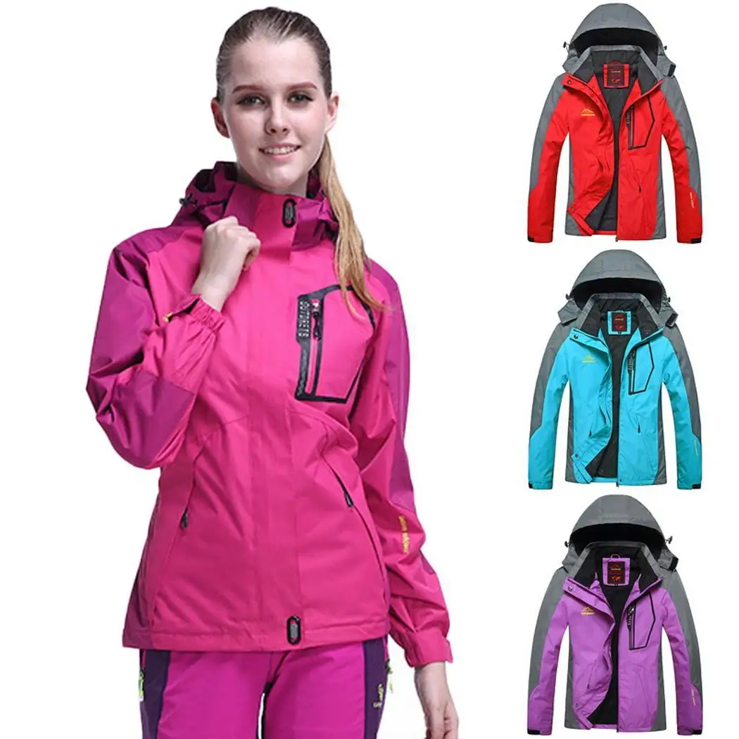 Ski Jacket Men Women Waterproof Fleece Snow Jacket Thermal Coat For