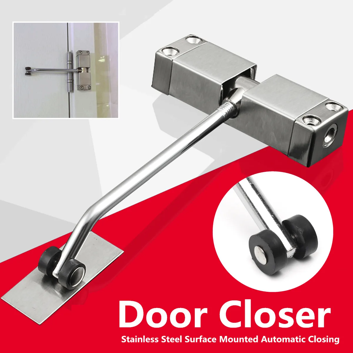 Автоматический дверной замок регулируемый подходит + 4 винта + внутренний шестигранный ключ полностью для двери вес для 20-40 кг домашний офис