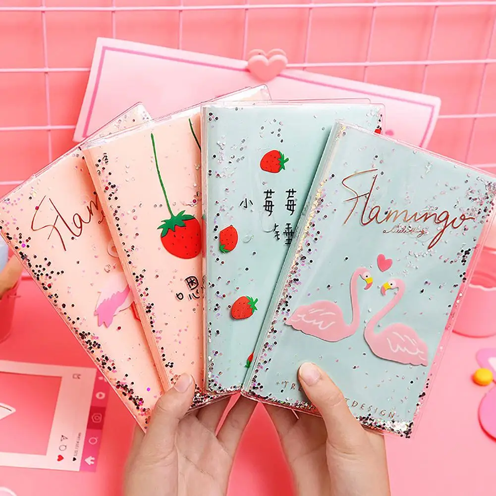 Портативный милый Kawaii Мультфильм Фламинго клубника расписание тетрадь Блокнот