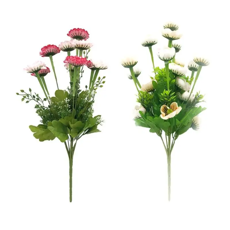 Silk Artificial Flowers Small Bouquet Simulation Fake Flower Home Decor Cheap Fake Flowers for Home Wedding Decoration indoor
