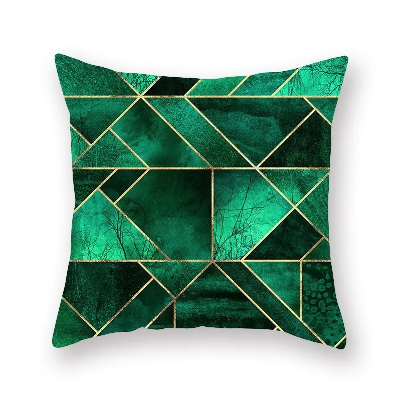 Полиэфирный декоративный чехол для подушки s с зелеными листьями, чехол для подушки, тропические подушки для растений, чехол для дома, Летний стиль, чехол для подушки