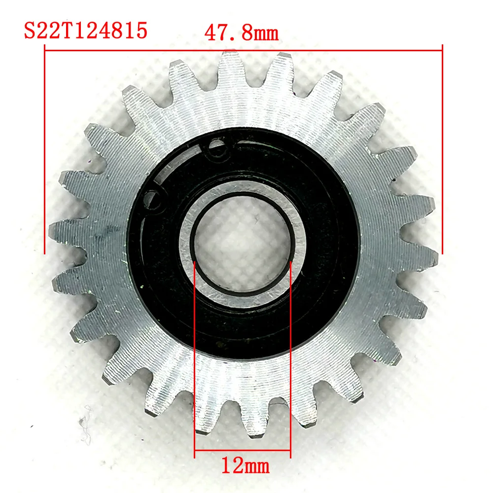 Стальной 22 зубья 48 мм Электрический мотор колеса велосипеда spur gear набор 12 мм отверстие Электронный велосипед трехколесный велосипед замена железные металлические шестерни