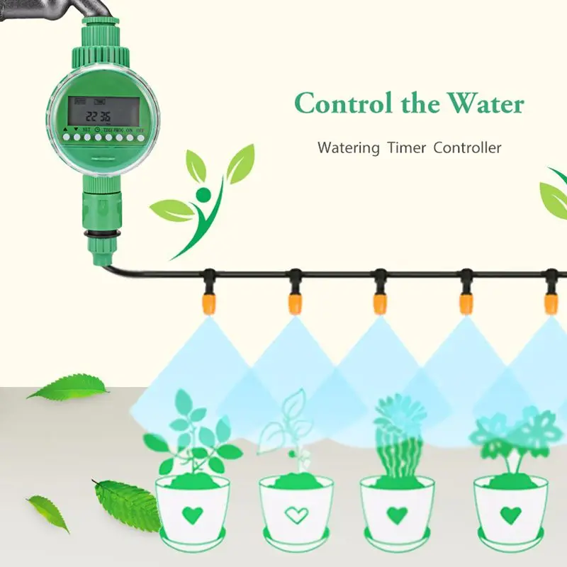 

New Electronic Garden Water Timer High Quality Plastic MaterialSolenoid Valve Irrigation Sprinkler Controller With LCD Display