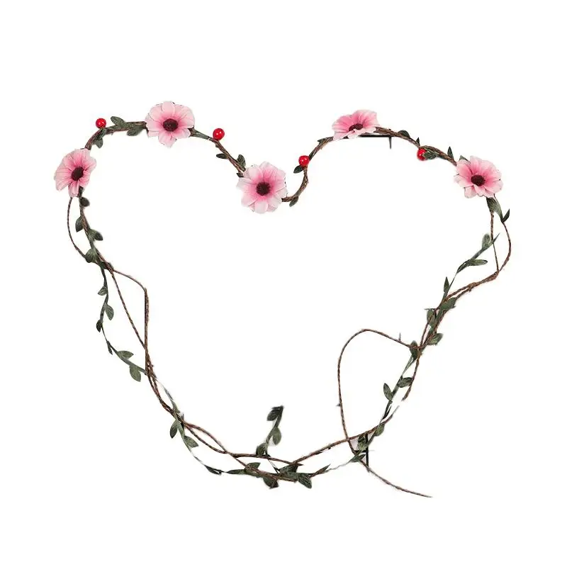

Hawaiian Wreath Headdress Spring Tour Decoration Bride Headband Multi-function Wrist Wreath Holiday Photography