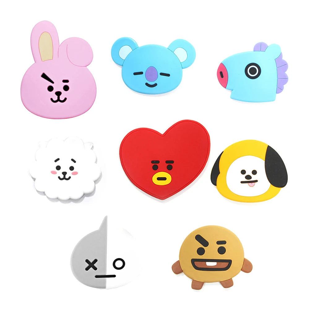 

BT21 Portable Pocket Makeup Mirror With Character Print