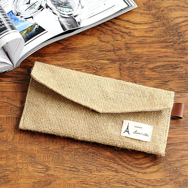

Zakka Grocery Hand Bag Purse Mianma Creative Gift Little Purse Nature Linen Eco Friendly Cotton Material