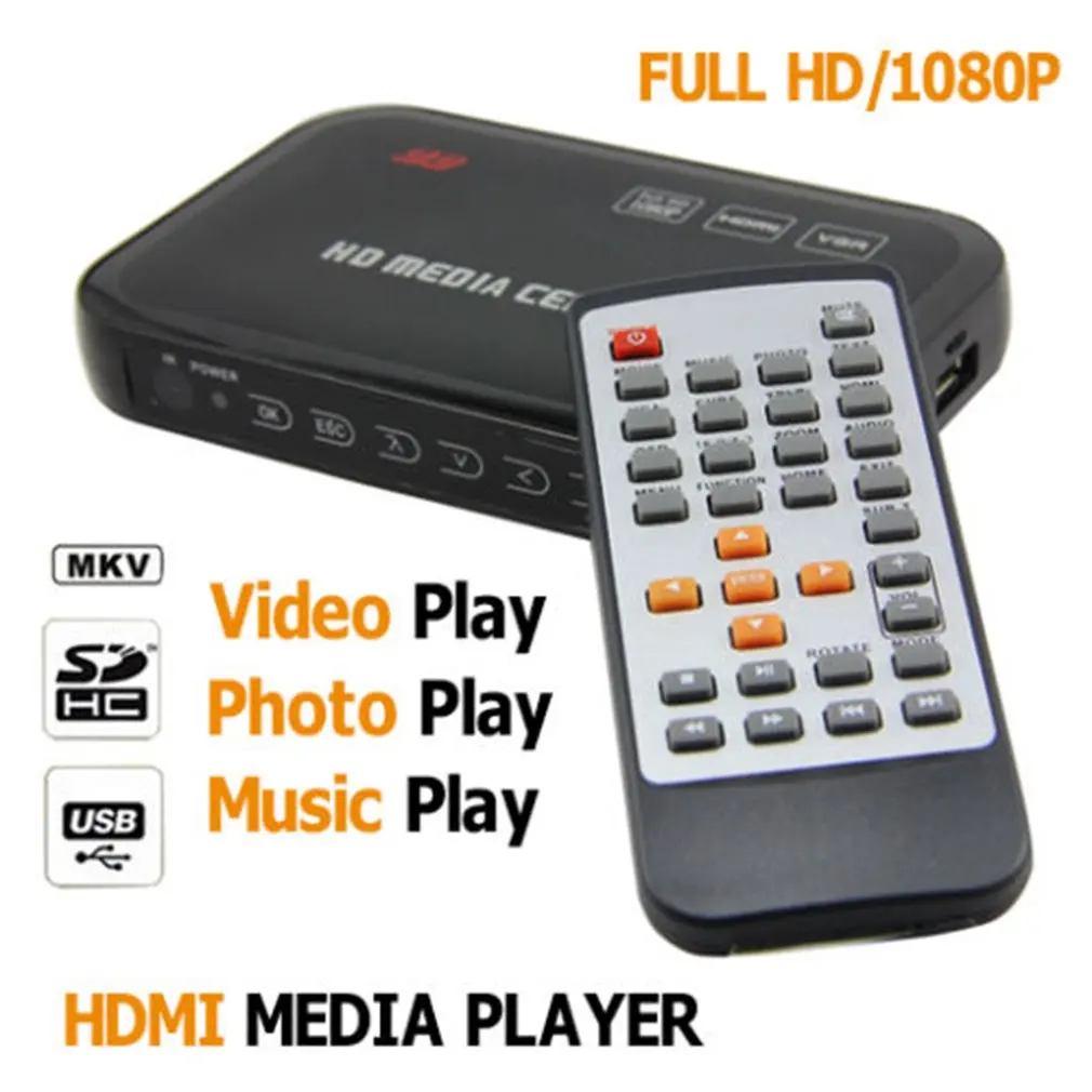 1080P VGA Blu-ray 3D Player Full High Definition High Definition Multimedia Interface Media Player With Romote Control