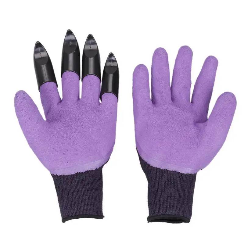1 пара садовых перчаток с 4 левыми лапами пальцев перчатки ABS для копание, рассада латексные рабочие домашняя теплица продукты