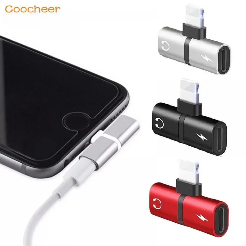 

Mobile phone 2 in 1 Splitter For Lightning Audio Charging Adapter For Headphone Splitter Adapter Converter