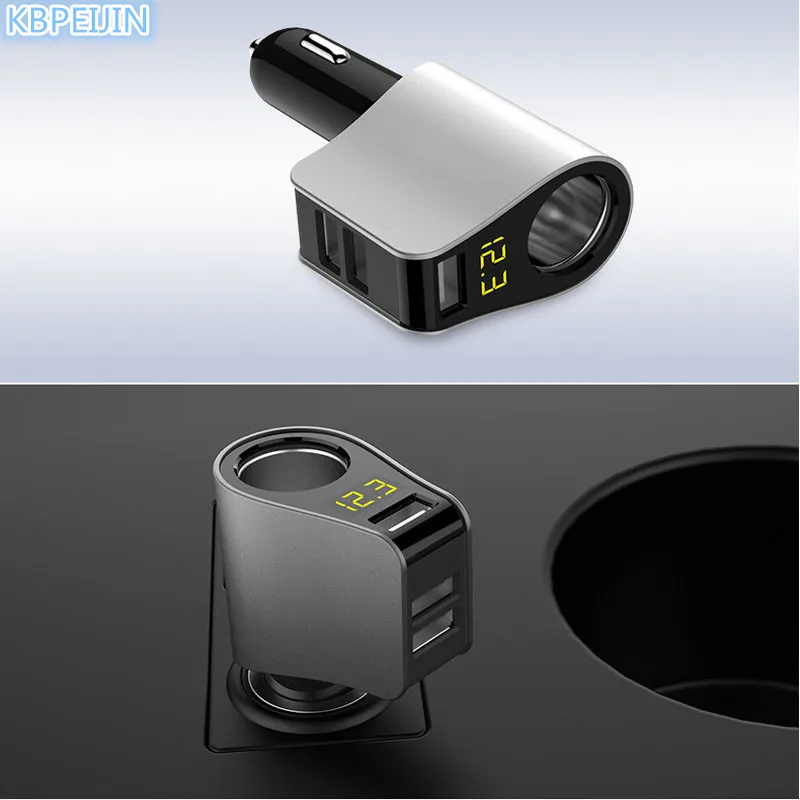 

USB Car Charger Car styling Power Connector LED Voltage detection for DACIA key logan duster sandero lodgy sandero accessories