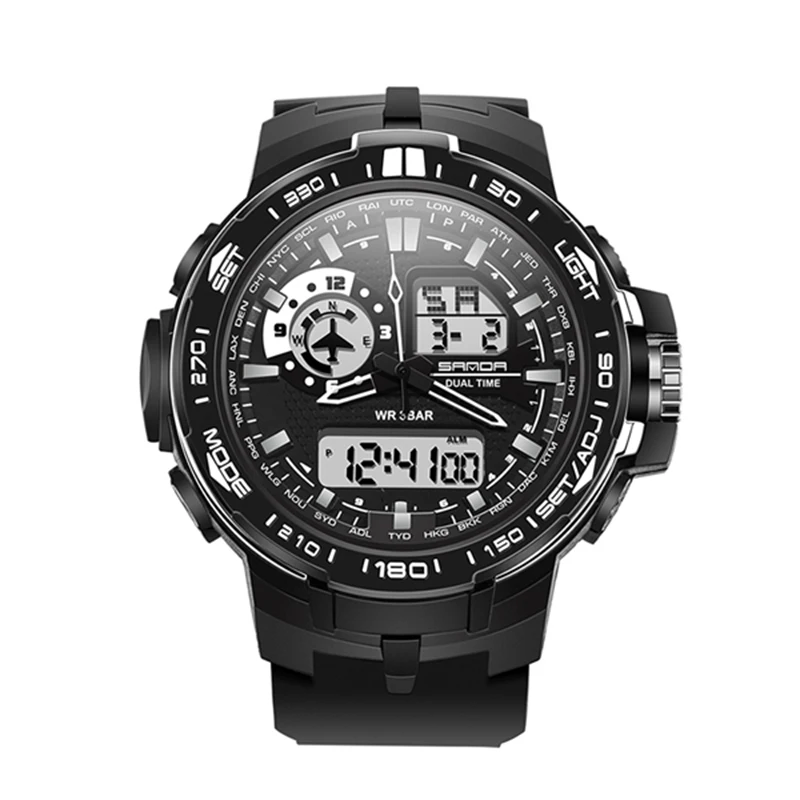 

SANDA Mens Watches Waterproof Sport Watch Men Multifunctional Clock Male 737