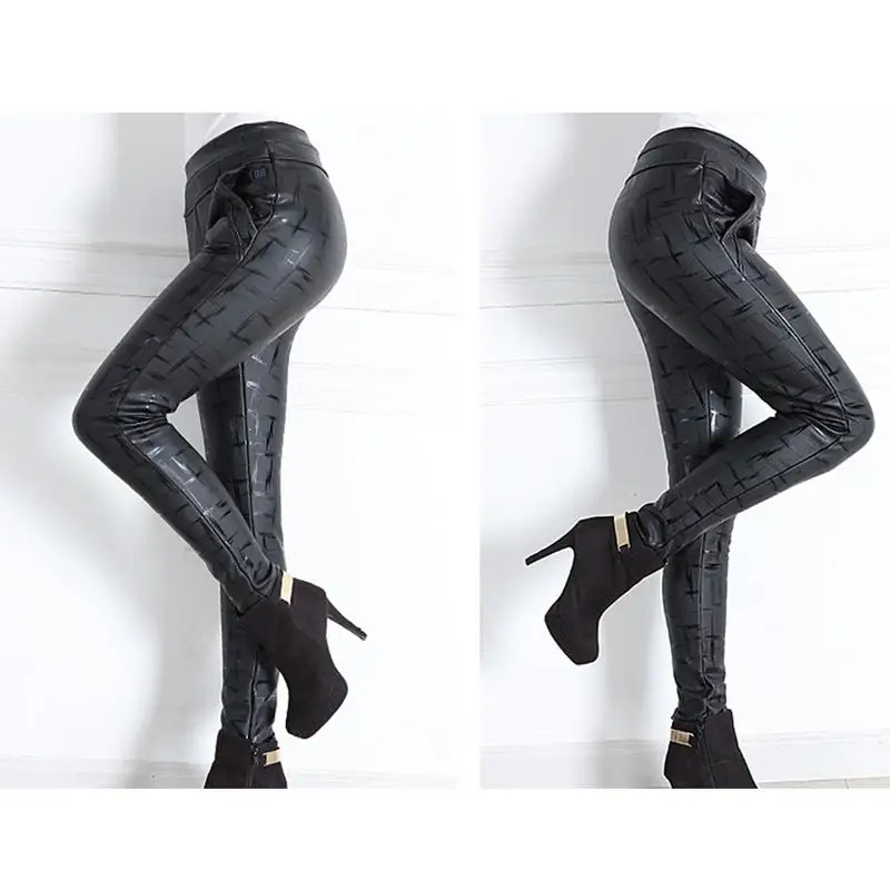 B Lana Otoño Imitación Pantalones Bodycon Pu Ropa Cuero De Invierno Leggings Mujer a Damas Fina E Carga Sexy a4qwR4