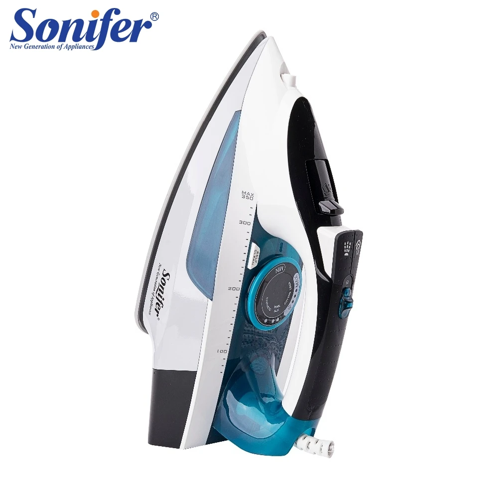 

2400W High quality laundry home appliances Electric Steam Iron For Clothes Adjustable Ceramic soleplate iron for ironing Sonifer