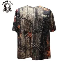 Распродажа скидки! Камуфляжная Мужская футболка с коротким рукавом, Летняя мужская камуфляжная футболка из полиэстера для охоты