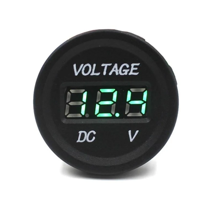 HLZS-Car Motorcycle Waterproof LED Digital Display Voltmeter 12V-24V DC | Инструменты