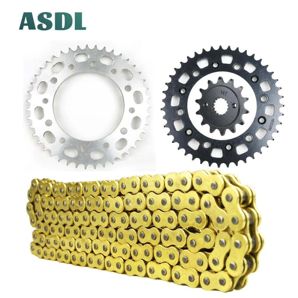 

520 O-ring Chain 14T 43T Motorcycle Drive Chain and Front Rear Sprocket Set For HONDA CRF250 CRF 250 2004 - 2017 14 43 Teeth