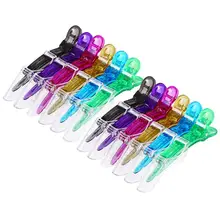 6 шт./компл. прозрачный секционный зажимы для парикмахерских салонов Заколки для волос сцепление крокодил аксессуары заколки для волос с бесплатной доставкой