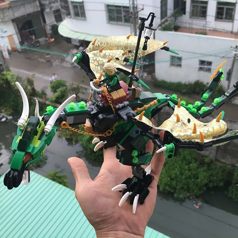 

618Pcs Ninja Green NRG Dragon Model Building Blocks Compatible legoingly 70593 Ninjagoes Kids Toy Bricks