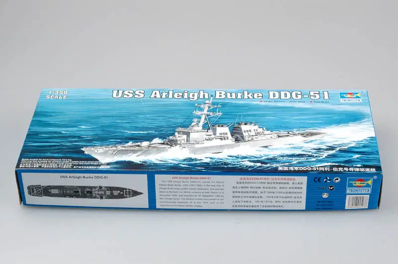 Trumpeter 04523 1/350 USS Arleigh Burke DDG 51 Destroyer модель корабля DIY|Наборы для сборки моделей| |