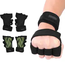 1 пара Фитнес перчатки спортивные перчатки для занятий тяжелой атлетикой Половина Finger Обучение наручные Обёрточная бумага Палм-защита, тяжелая атлетика перчатки