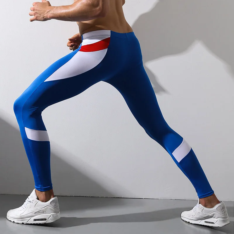 Мужские колготки для спортзала размера плюс, лоскутные кальсоны, спортивная одежда, Компрессионные Леггинсы для тренировок, Мужские штаны для бега из полиэстера и флиса