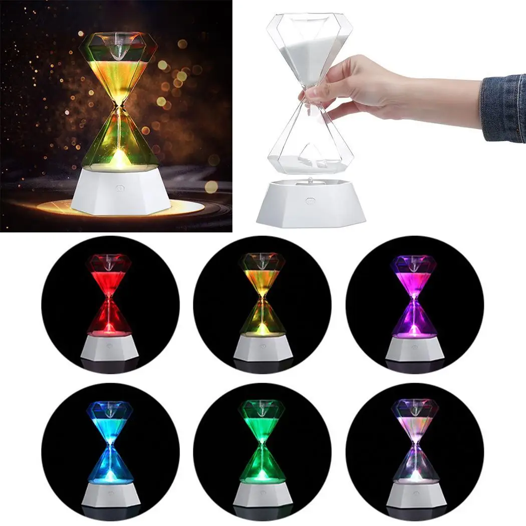 Цвет ful Песочные Часы Shaped Sleep Light USB 40 H-48 H Touch color 525-460 изменить ночь 625-465 620-520 свет |