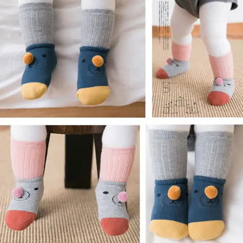 

NewBorn Infant Baby Spring And Autumn Anti-slip Socks Boys Girls Cute Cartoon Cotton Toddler Socks Suitable For 0-3 Years Old