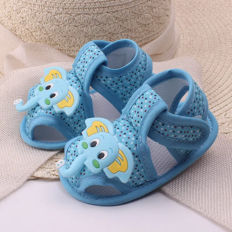 0-1 Year Old New Cartoon Elephant Baby Shoe Cloth Soft Bottom Toddler Shoes Baby Children's Shoes