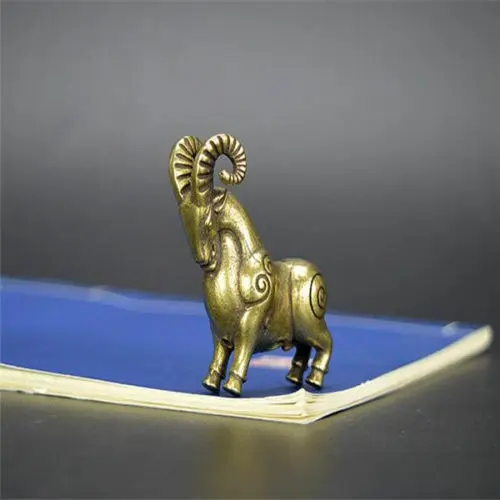 

Chinese old pure brass sheep Small statue/ pendant