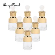 6 штук, многоразовые Пустые стеклянные пипетки, флаконы с пипеткой для глаз, эфирное масло, косметические флаконы для макияжа-20 мл, 30 мл, 50 мл