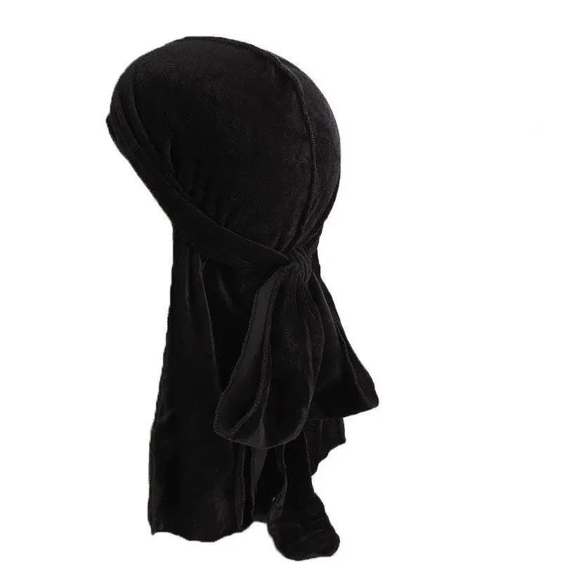 Hot Sales Unisex Men Women Velvet Breathable Bandana Hat Turban Doo Durag Cap - Image 3