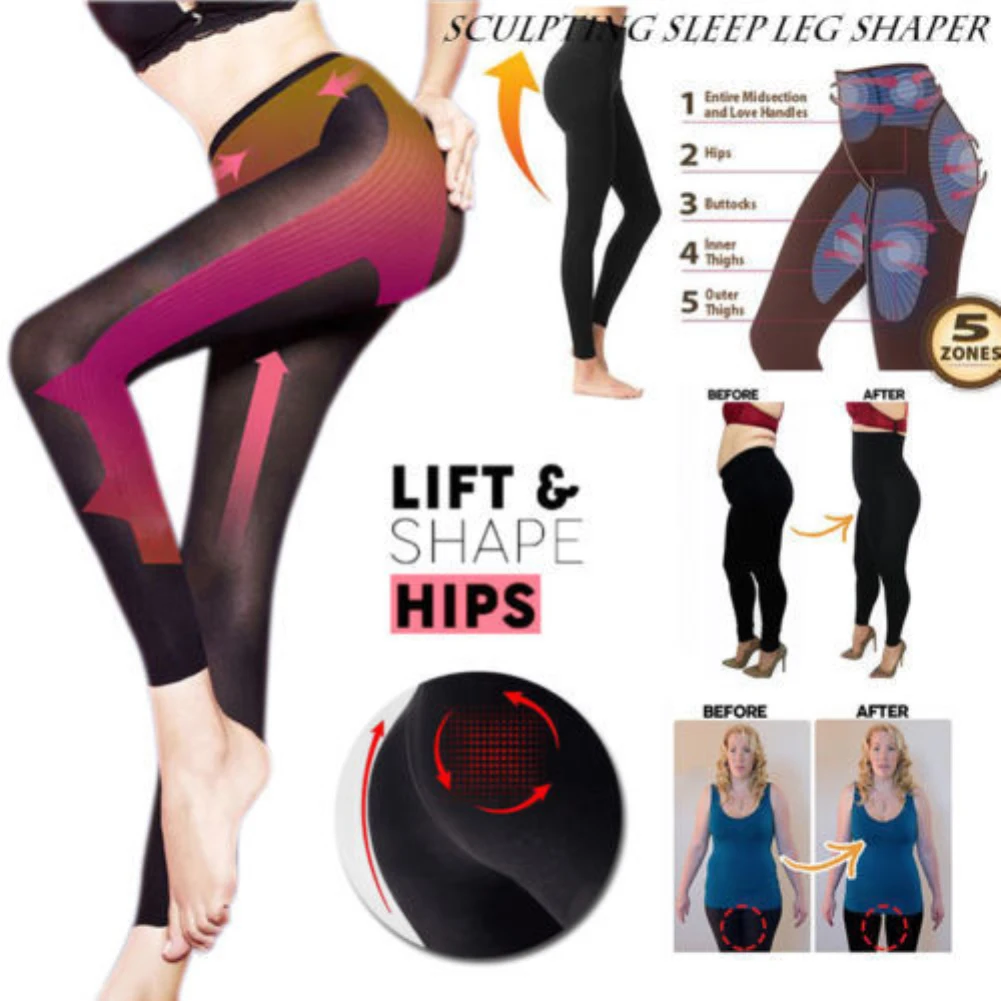 Женские Бесшовные массажные полностью Шейперы для ног Thight Slimmer Control Pants Lift ягодицы