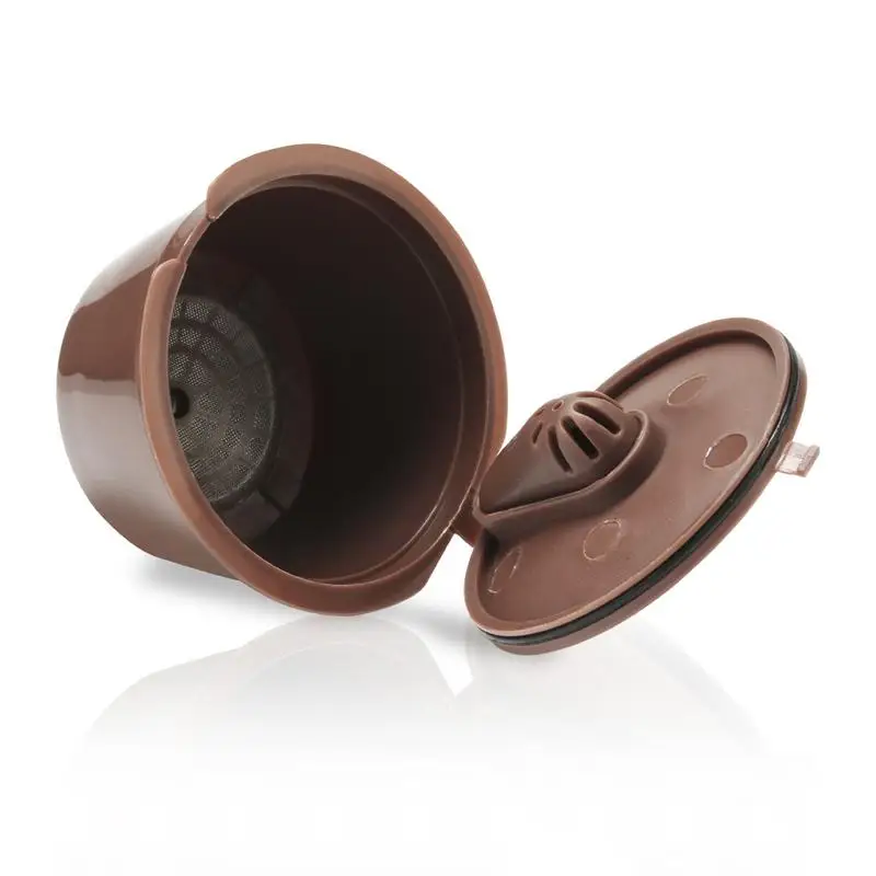

5PCS Reusable Coffee Filters Coffee Capsule Plastic Capsule Refillable Filter Circulation Filled Coffee Shell Funnel Mesh Cup