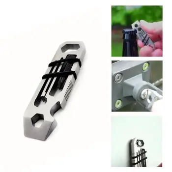 

6 in 1 EDC Gadget Multitool Outdoor Camping Equipment Keychain Tool Supplies Bottle Opener Multi-Function Tools Wrench Multitool