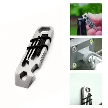 EDC porte-clés 6 en 1, outil de poche en plein air, randonnée Camping, fournitures, Gadget ouvre-bouteille, outils multifonctions clé