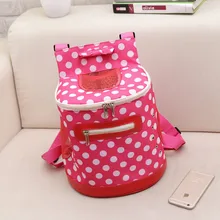 AHUAPET Сумка-переноска для собак для маленьких собак рюкзак для собак из ткани Оксфорд переносная посылка ветрозащитная переноска для кошек собак в горошек для домашних животных на спине E