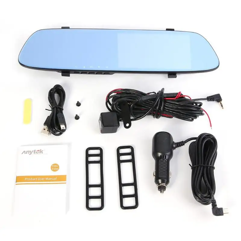 Автомобильная электроника Anytek DVR камера T33 + 5 0 дюймовый IPS Автомобильное зеркало