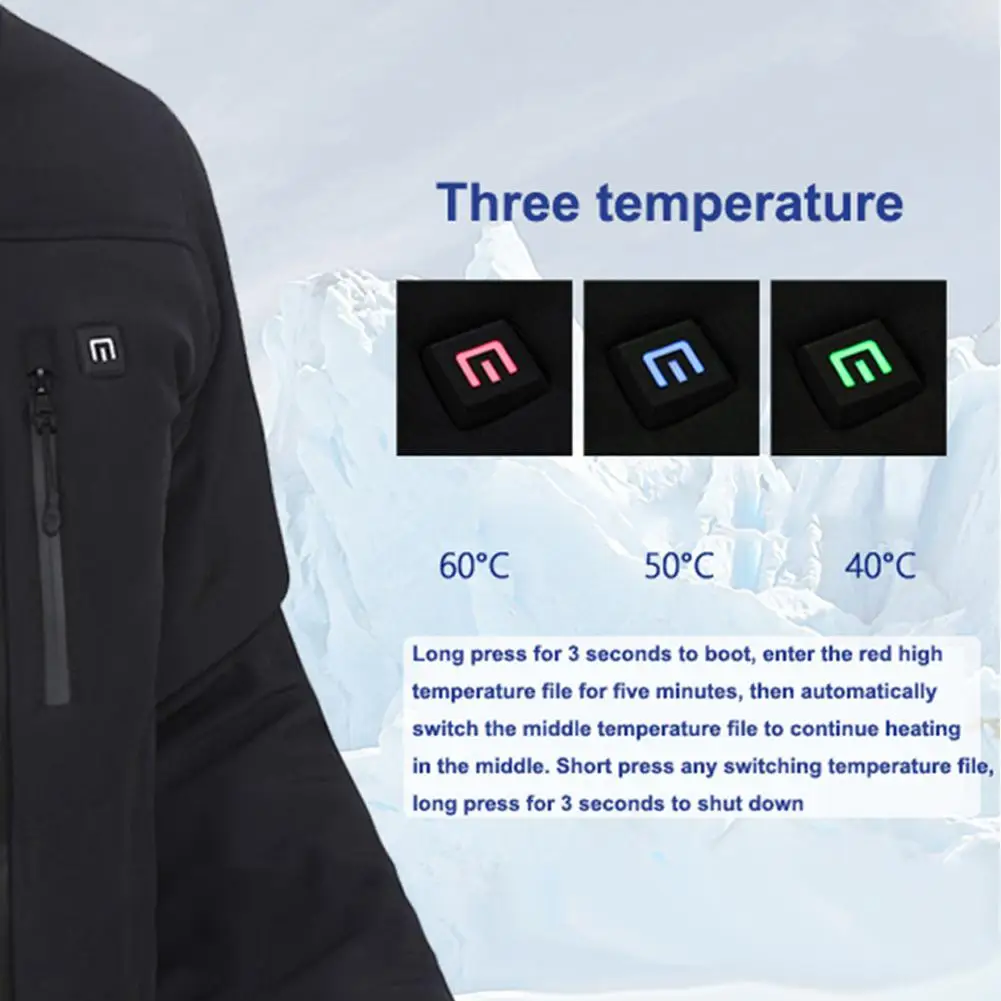 Новинка, зимняя безопасная куртка для походов с электрическим подогревом, теплая одежда для верховой езды с зарядным устройством США для пеших прогулок и кемпинга
