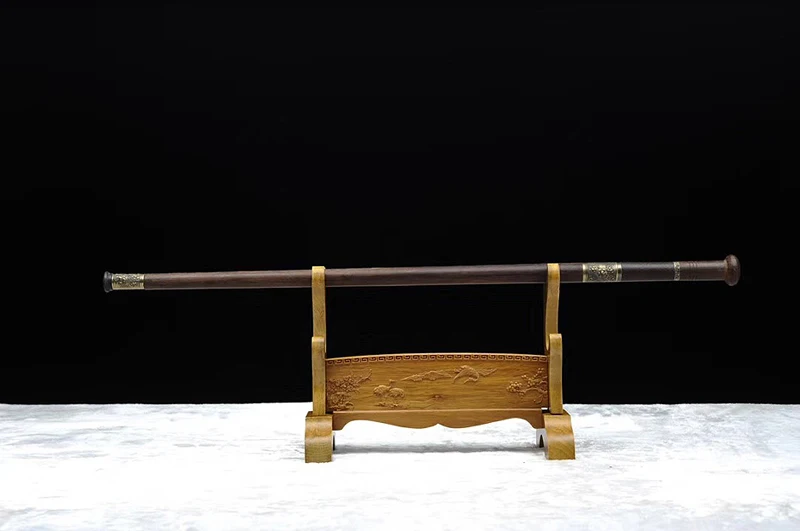 

Round head stick sword Stainless steel Rosewood scabbard Functional Real Sword Home Decor Collection Sword