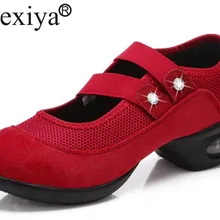 Akexiya обувь для танцев на мягкой подошве для мужчин и женщин; Танцевальная обувь для мальчиков и девочек; цвет черный, красный, зеленый; обувь для сцены