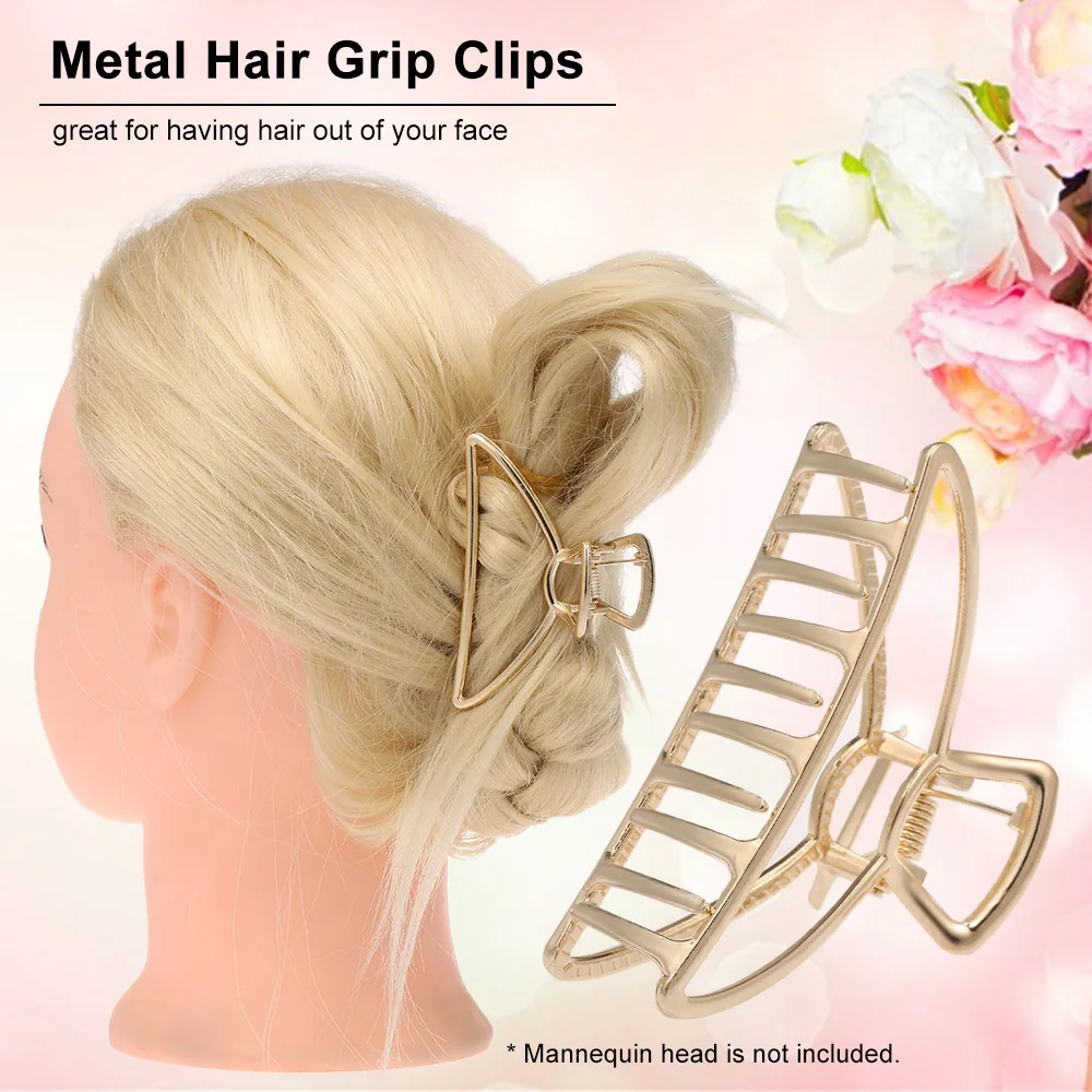 

Professional Hair Clips Metal Grip Hair Claw Clips Clamps Women Hair Clips Tools