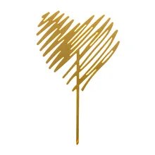 Распродажа 2 шт. красный любовь День Святого Валентина торт Топпер День рождения украшения Свадебный акриловый блеск сердце вставка для торта