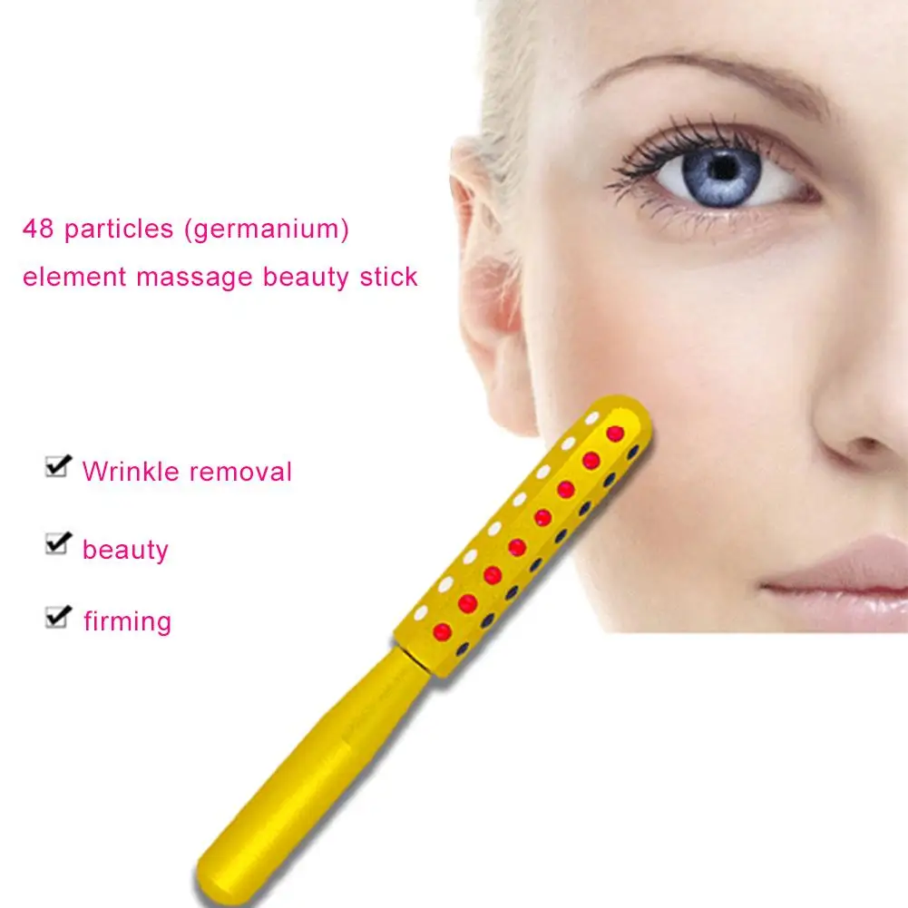  Face Massage Roller Face Skin Firming Lifting Anti-aging Beauty Tool with 30 Precious Germanium Sto