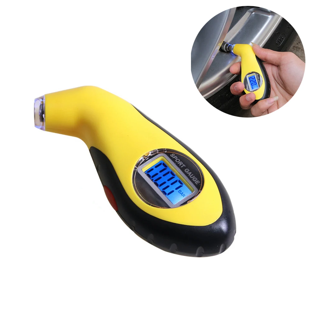 

Auto Car Gauge Tester Diagnostic Tool for Driving Safety Tire Pressure Gauge Meter Manometer Barometers LCD Digital Tester