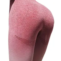Женщины Спорт Тренажерный зал энергии леггинсы компрессионные штаны для йоги колготки Бесшовные Брюки эластичные, высокая посадка Фитнес