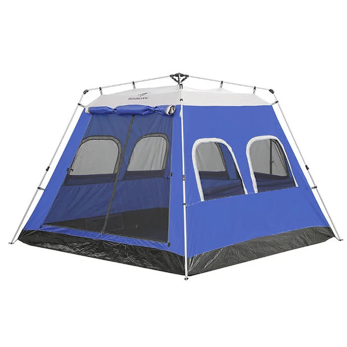 

HUILINGYANG 6-8 People Oxford Cloth Automatic Tent Wear-Resistant Breathable Large Space Camping Tent Waterproof Outdoor