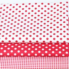160 см* 50 см хлопчатобумажная ткань классический белый красный горошек проверочные ткани для DIY кроватки постельные принадлежности одежда лоскутное шитье ручной работы лоскутное украшение