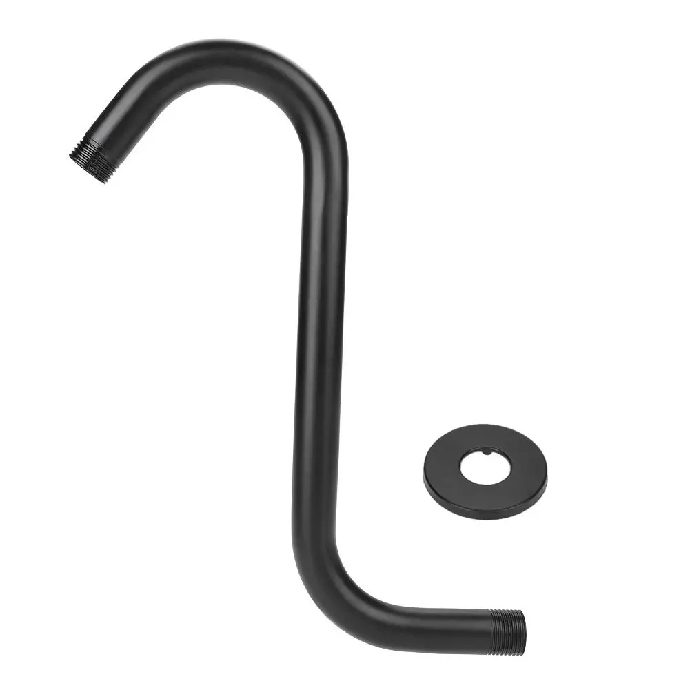 Shower Arm 8in Wall Mounted Bathroom Head Stainless Steel High Rise S-Curved Extension G1/2 | Обустройство дома