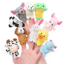 10 шт пальчиковые куклы ткань плюшевый кукольный ребенок развивающие Рука игрушки животные из мультфильмов